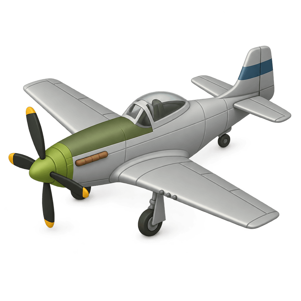 Silver World War II Fighter 3D icon