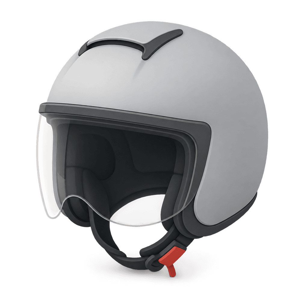 Open-Face Motorcycle Helmet 3D icon