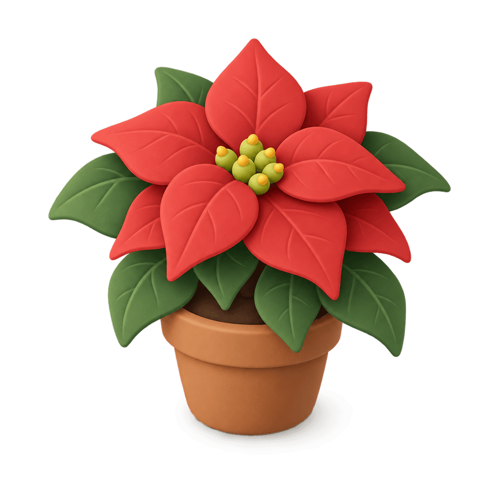 Poinsettia 3D icon