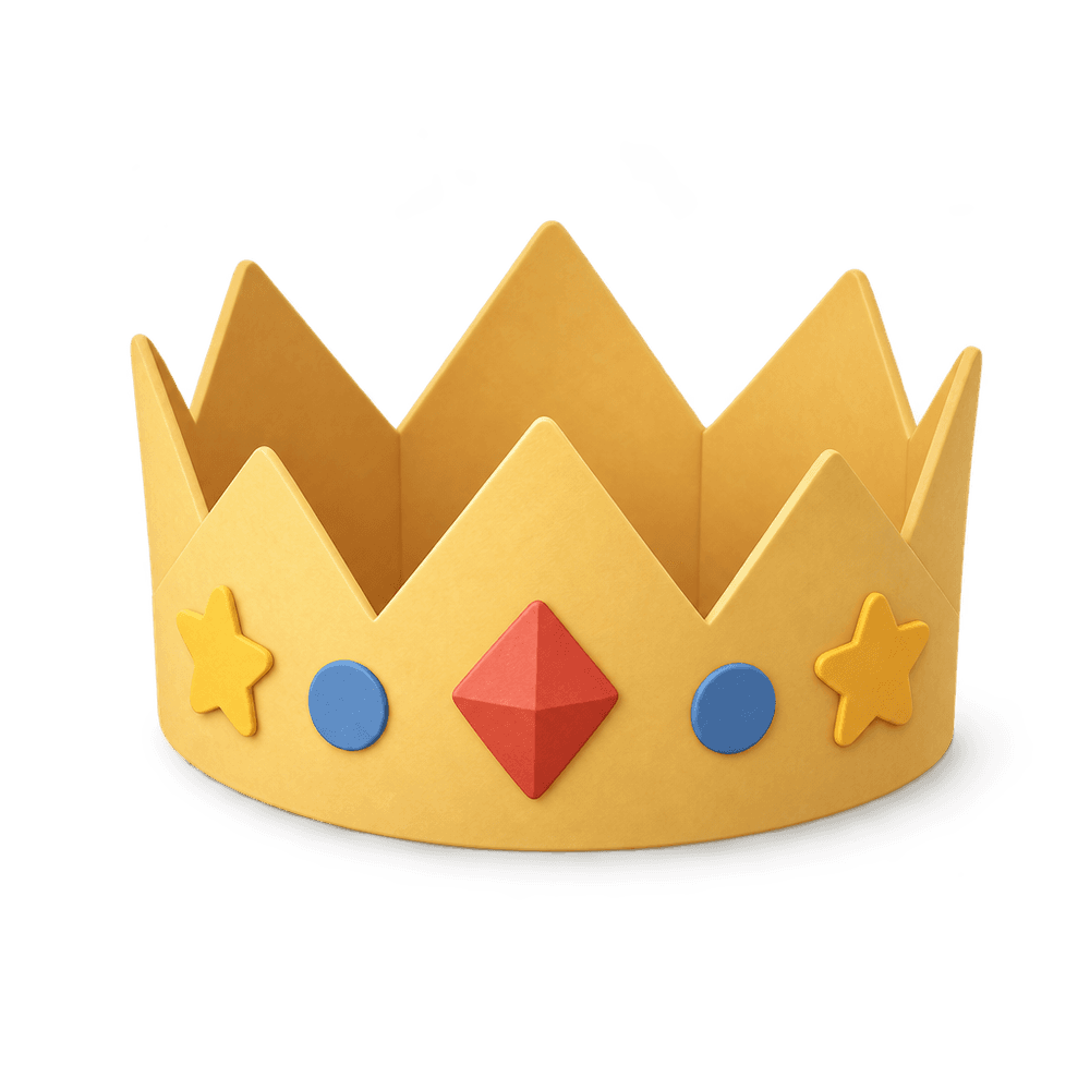 Paper Crown 3D icon