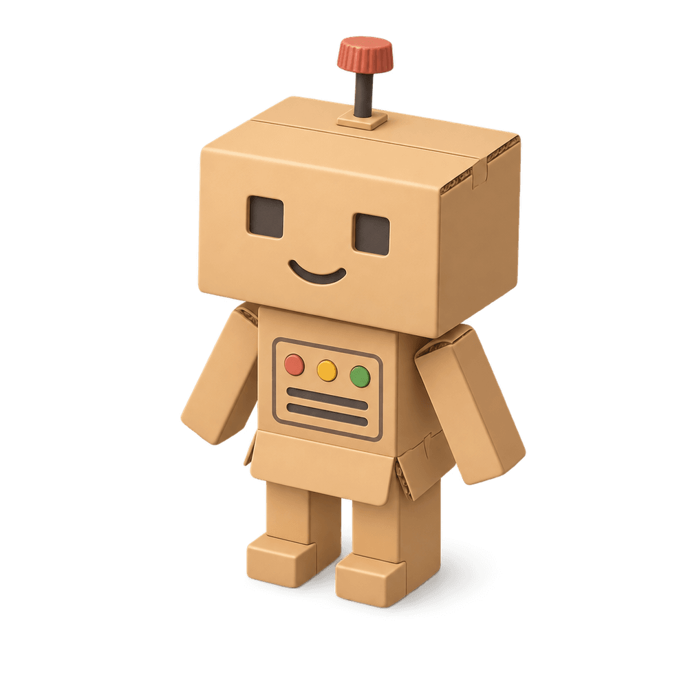 Cardboard Robot 3D icon
