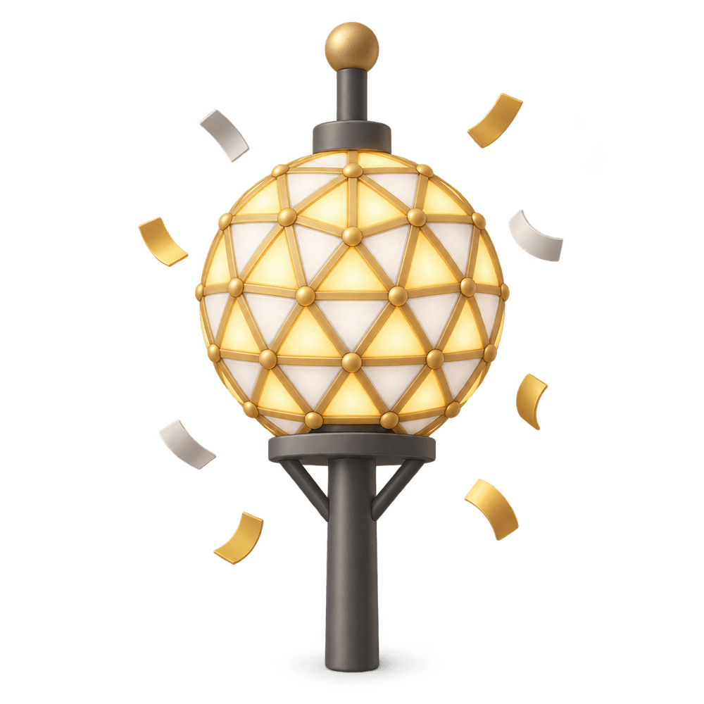 New Year's Ball 3D icon