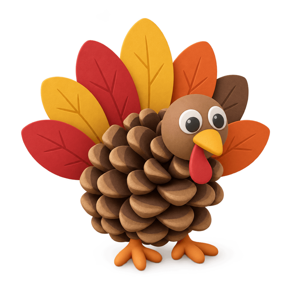 Pinecone Turkey Craft 3D icon