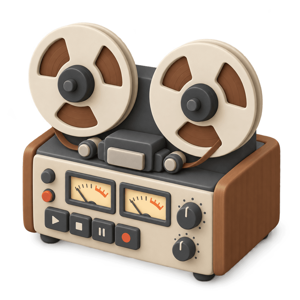 Reel-to-Reel Tape Recorder 3D icon