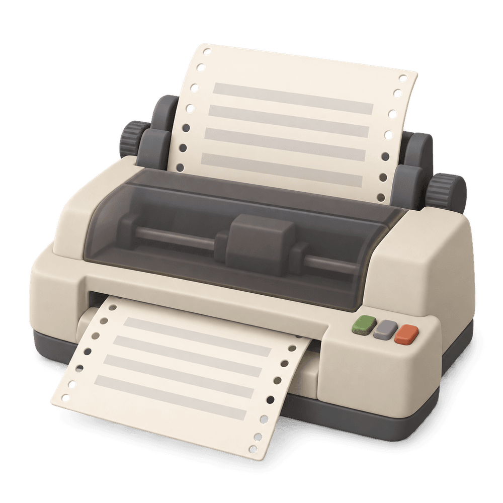 Dot Matrix Printer 3D icon