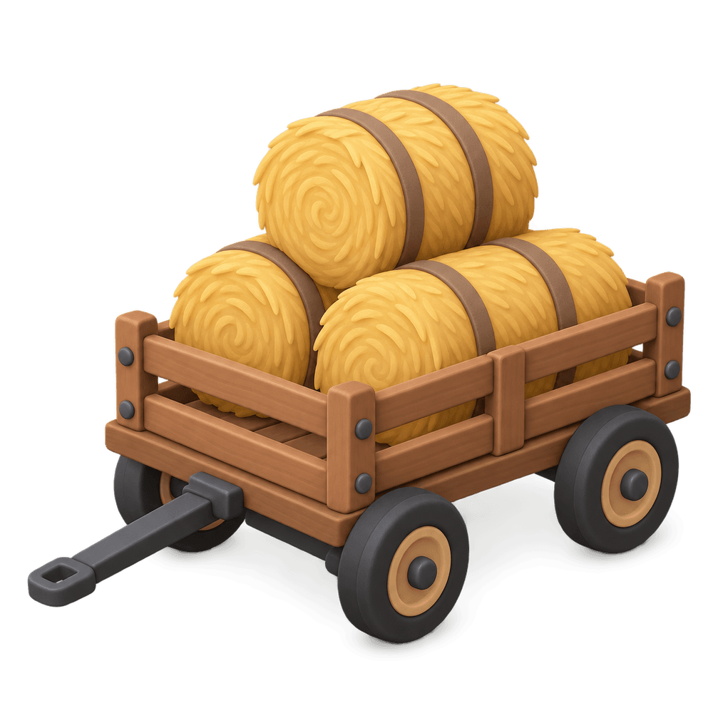 Hay Wagon 3D icon