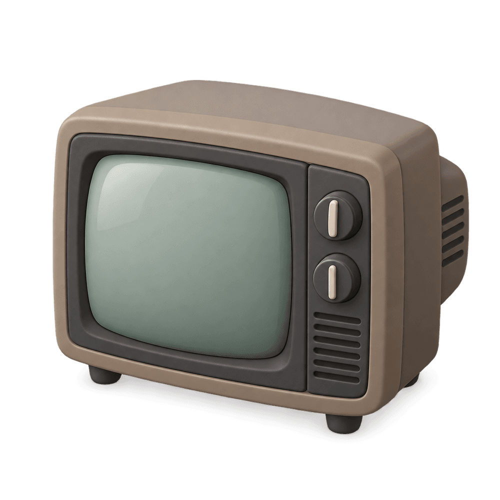 CRT Television 3D icon