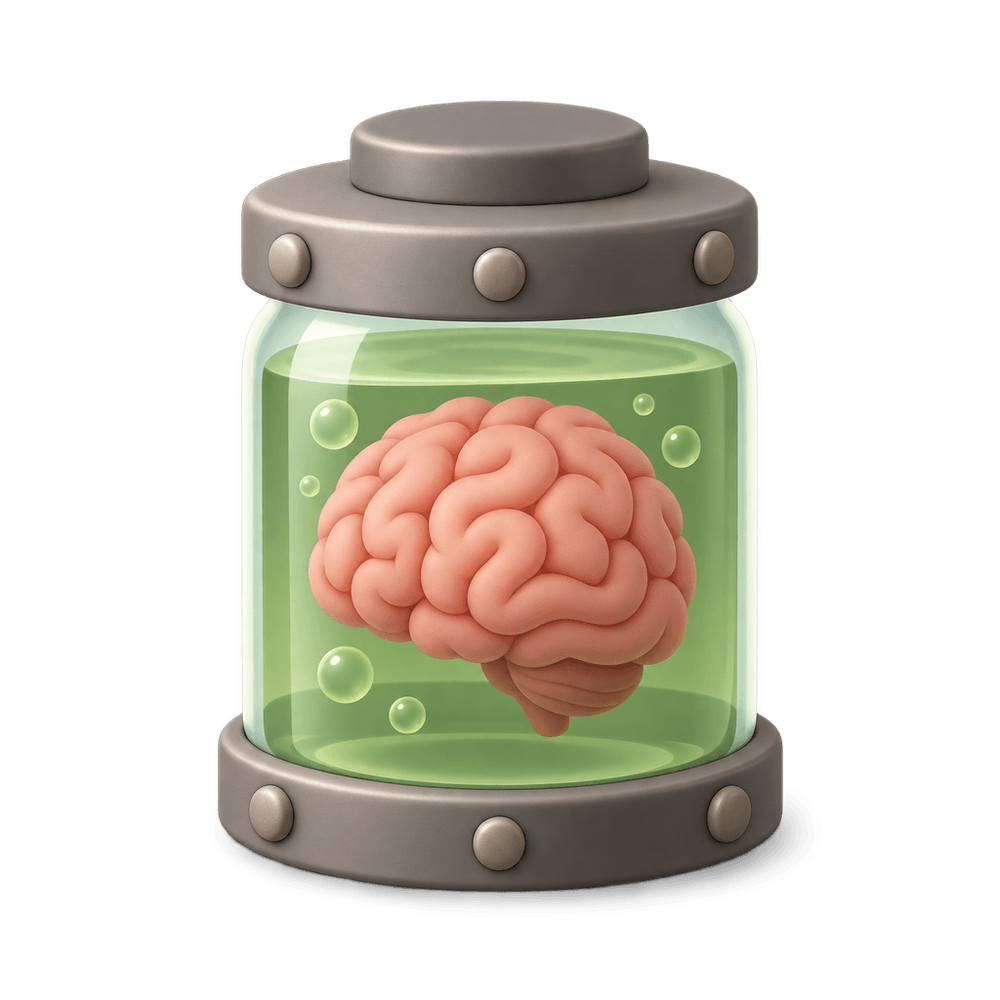 Brain in a Jar 3D icon