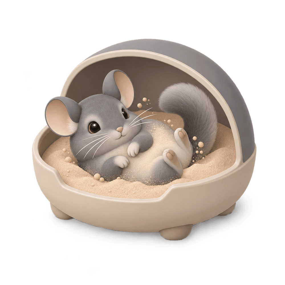 Chinchilla Dust Bath 3D icon