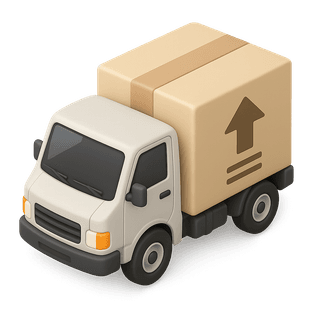 An illustration of a person on a bicycle with a delivery package.