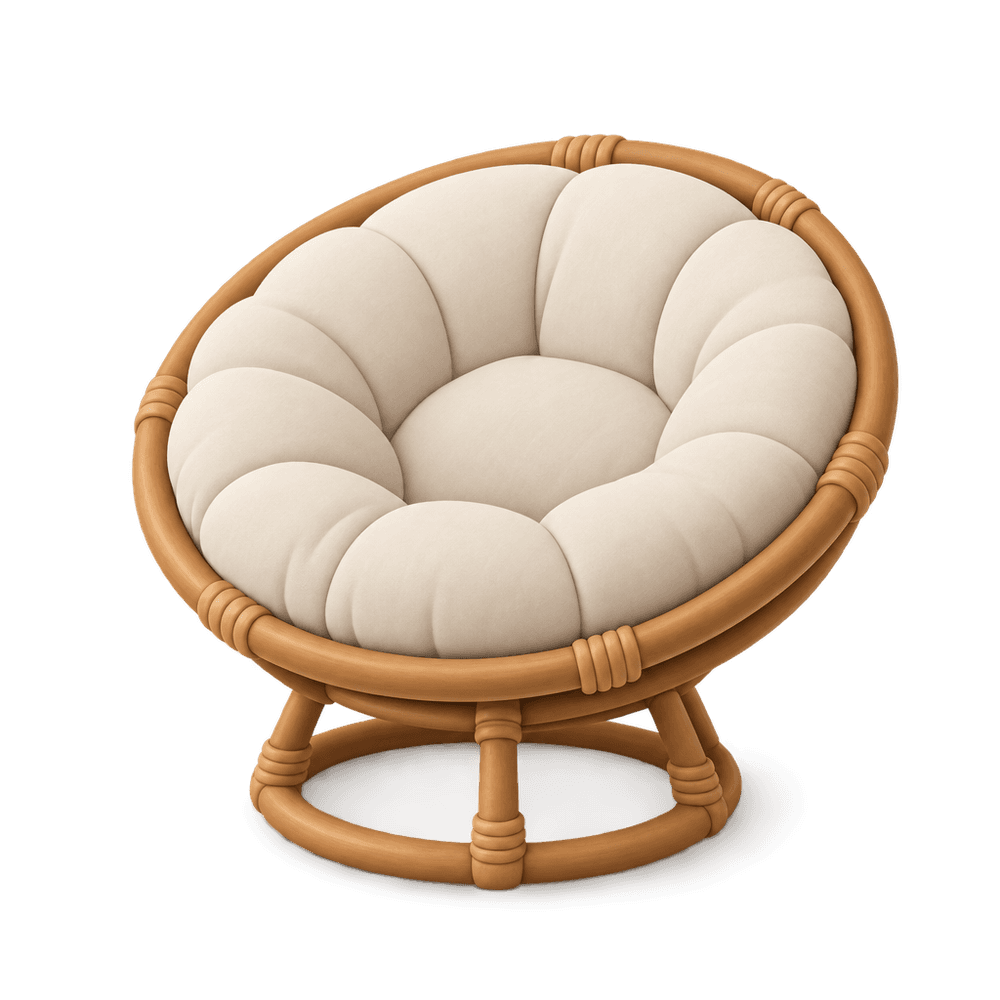 Papasan Chair 3D icon
