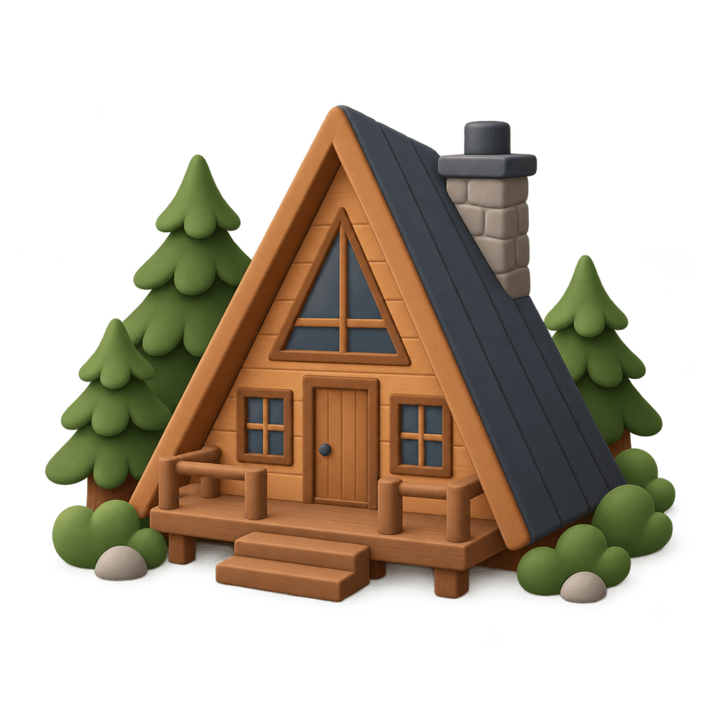 A-Frame Cabin 3D icon