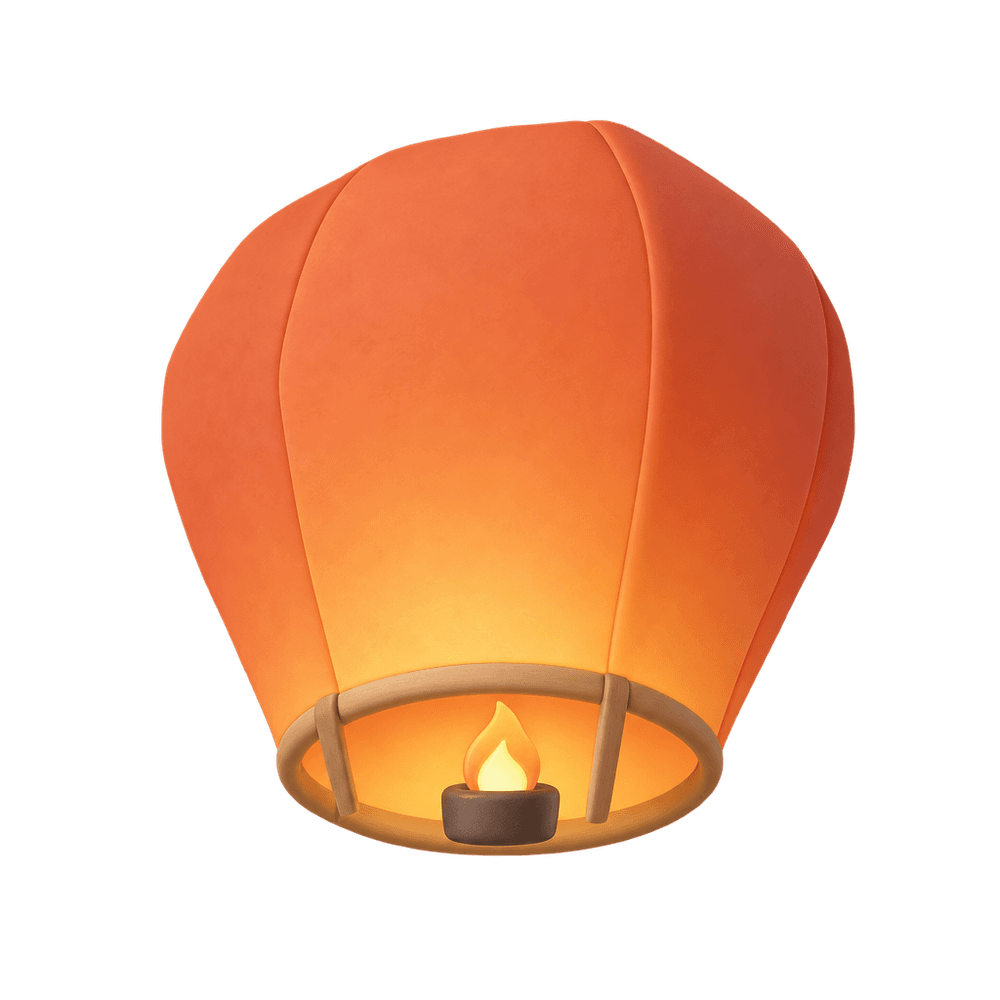 Sky Lantern 3D icon