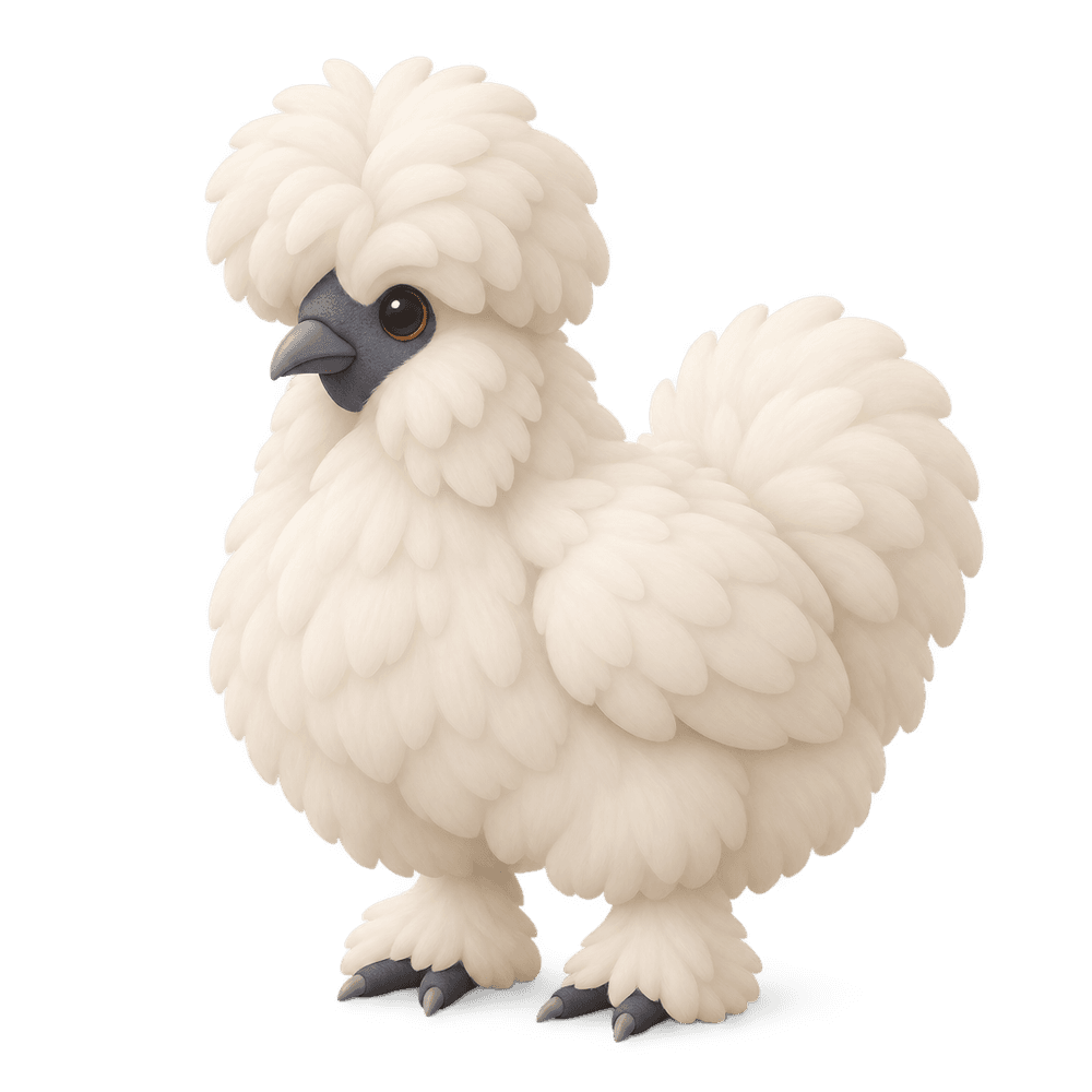 Silkie Chicken 3D icon